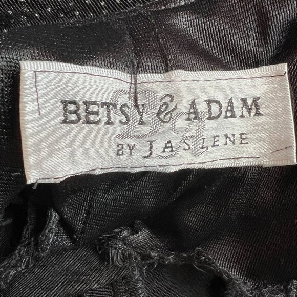 Vintage Betsy & Adam by Jaslene Sleeveless Glitter Black Formal Gown Event - Picture 6 of 7